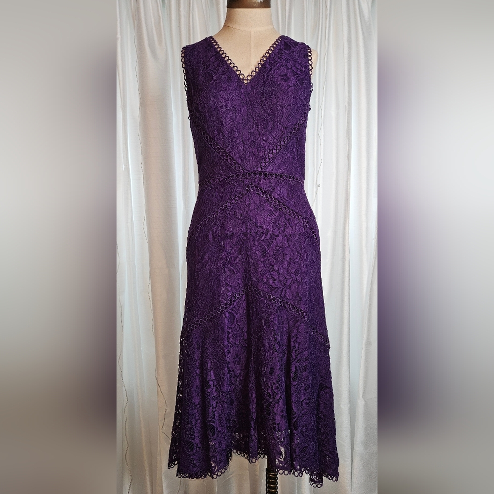 Neiman Marcus Purple Lace Dress